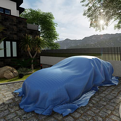 Patio Paradise 5' x 7'(5PC) Blue Tarps Waterproof Heavy Duty Plastic Tarp UV Resistant Poly Tarpaulin with Reinforced Edges for Outdoor Furniture Car Ports Greenhouse Canopy Tent Painting Cover