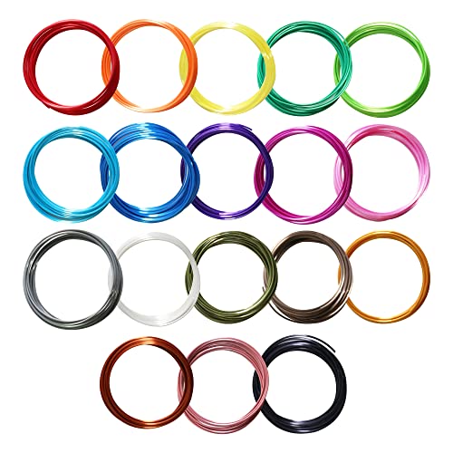 Image of TTYT3D 18 Popular Shiny Silk Colors PLA 3D Printer Filament Refill Sample Pack，3D Pen Filament，Each Color 4m Length, Total 72m Filament