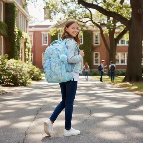 Image of Cusangel Backpack for Girls Boys School Bookbags Kindergarten Elementary Lightweight Waterproof Multifunctional Large Capacity for kids(17 inch Fun Prints)