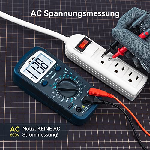Strommessgerät VENLAB Multimeter mit 2000 Zählungen