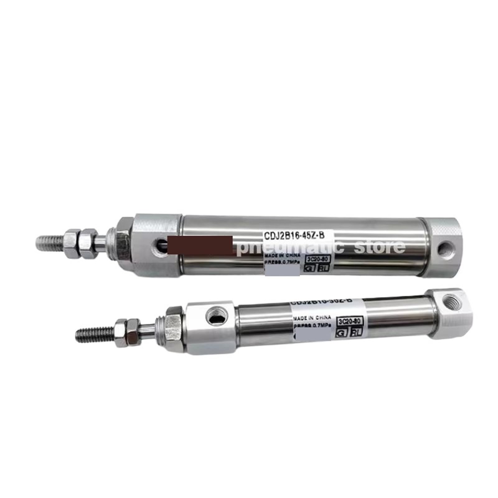 Vérin pneumatique CDJ2B10 avec amortissement Z pour mouvement fluide