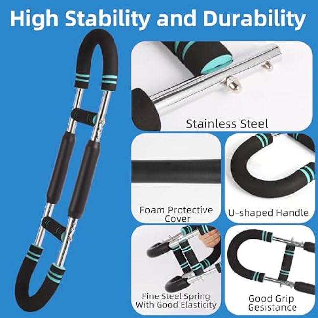 Twister Arm Trainer, 110-132lbs Adjustable Chest Workout Equipment,Chest Clip Muscle,Portable Forearm Strength Trainer, Portable Spring Resistance Home Fitness Equipment.