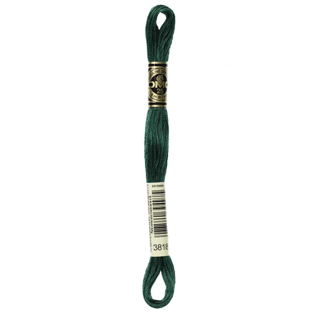 DMC Embroidery Floss Mouline Stranded Cotton Thread for Hand Embroidery and Sewing - Colour No: 3818-5 x 8m Skeins โ image 1