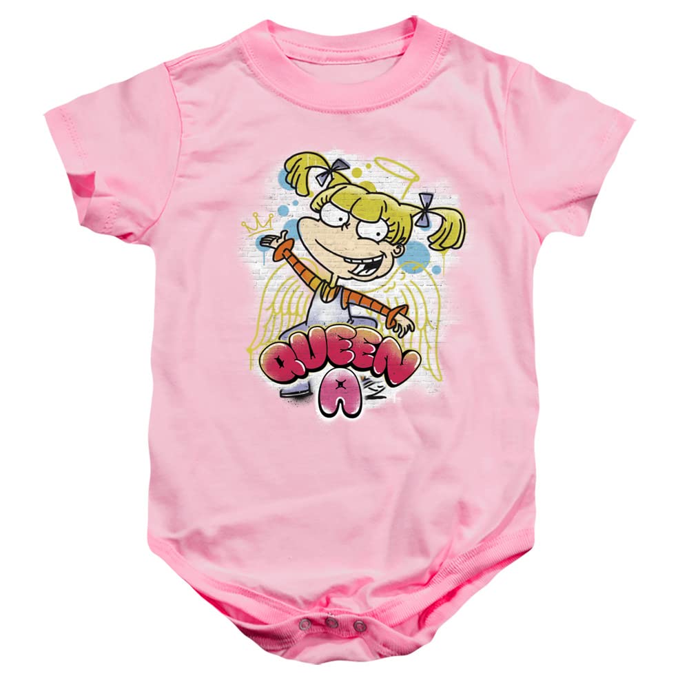 LOGOVISION Rugrats Queen A for Angelica Unisex Infant Snap Suit for Baby, Pink, 6 Months