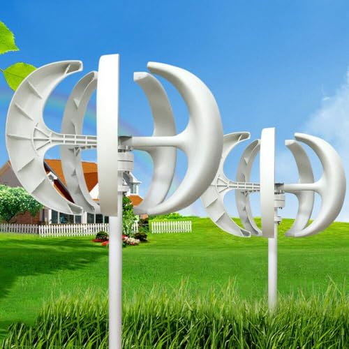 High-Efficiency 400W-1200W Vertical Wind Turbine Generator, 5-Blade Design with Pintle