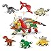 JOYIN 12 Pcs Prefilled Easter Eggs with Toys Dinosaurs Building Blocks, 3.25