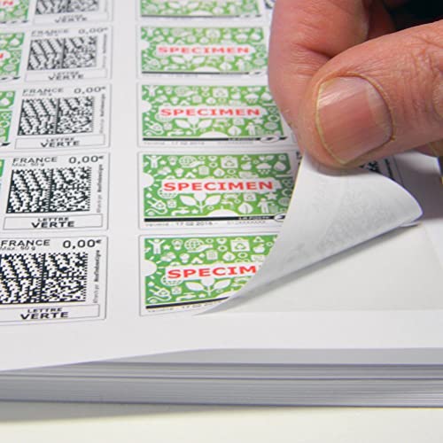 Lot de 10 Planches A4 de 24 Etiquettes TIMBRES format 63,5 x 33,9 mm