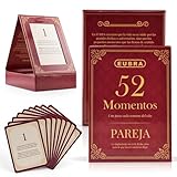 EUBRA 52 Momentos Pareja • Ritual Semanal 52 Tarjetas con Reflexiones y Retos • Caja Atril Decorativa • Regalo Original Aniversario Boda Matrimonio San Valentín Novios Hombre Mujer Amor Conexión