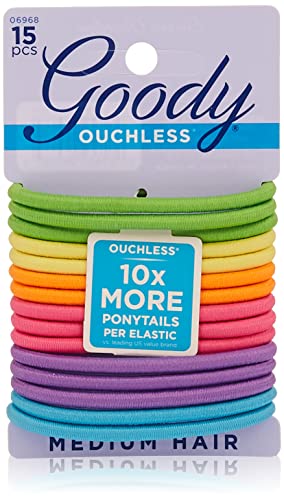 Goody Womens Ouchless Elastics, Neon, 15 Count #TOP21