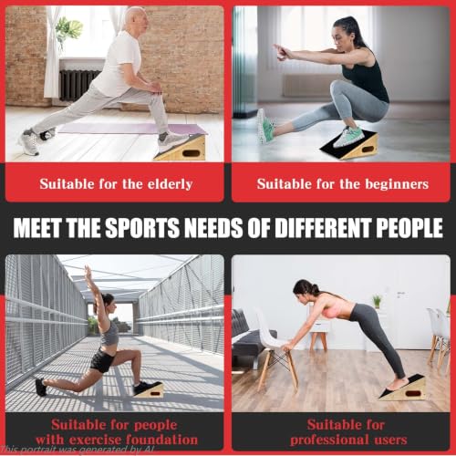 CAELUM Slant Board for Squats, Training Incline Wedge for Calf Stretching by CAELUM - Used condition - Image 8