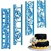 Mity rain Baroque Curlicues Scroll Fondant Cutter/Vintage Sculpted Flower royal Lace Embossed Mould for Cake Border Decoration, Sugarcraft, Cupcake Topper, Crafting Projects, Jewelry, Polymer Clay