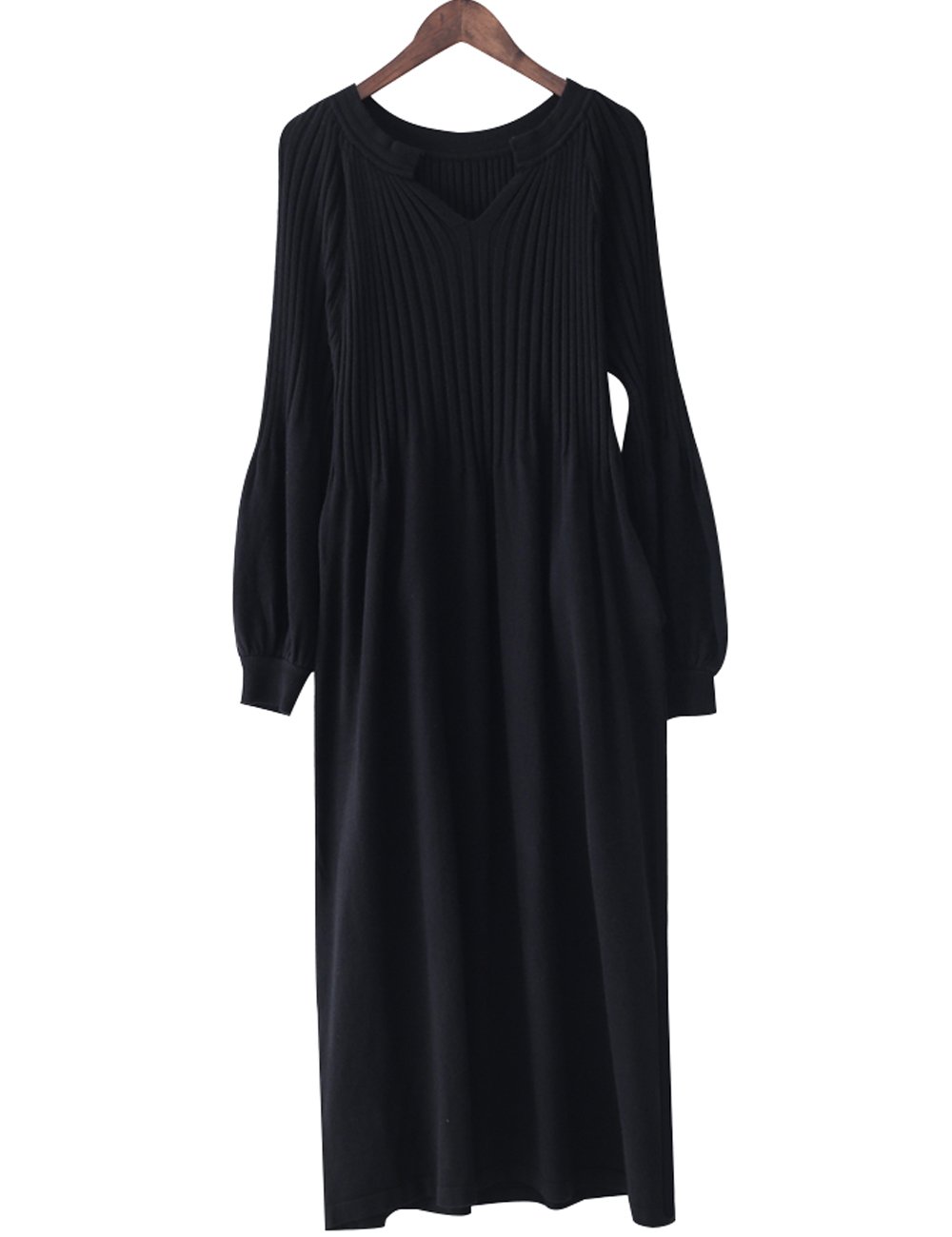 Youlee Donna Inverno Autunno Lana Maglione Vestito Abiti Lunghi a Manica lungaa
