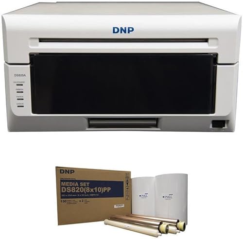 DNP ds820a 8" profesional de sublimación impresora para 8x 10" y 8x 12" fotosBundle con DNP Pure PremiumMedios de comunicación para rollos de