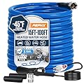 Heated Water Hose for RV,Heated Drinking Water Hose with Thermostat,Lead and BPA Free,1/2"Inner Diameter,Temperatures Down to -40°F Self-Regulating,Blue Appearance