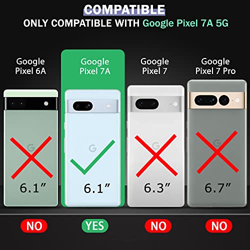 Image of TheGiftKart Liquid Silicon Back Cover Case for Google Pixel 7A | Shockproof Military Grade Protection | Micro-Fibre Cloth On Inner Side | Built-in Anti-Slip Grip Case Cover for Pixel 7A (TPU, Black)
