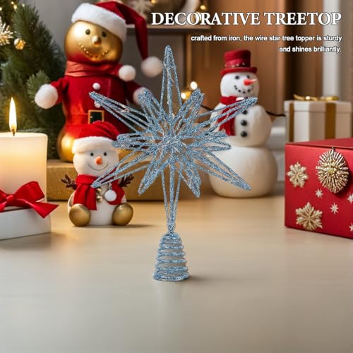 Adornos de estrellas con luces LED PRETYZOOM para árbol de Navidad y decoración interior 4