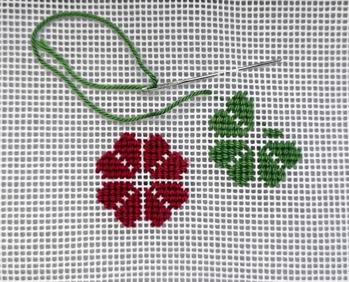 Image of Needlepoint Blank Canvas Twist Interlock Orange-Line 10 /12 /13 /14 /18-Mesh Size 17.5 X 20 inches (10 mesh)