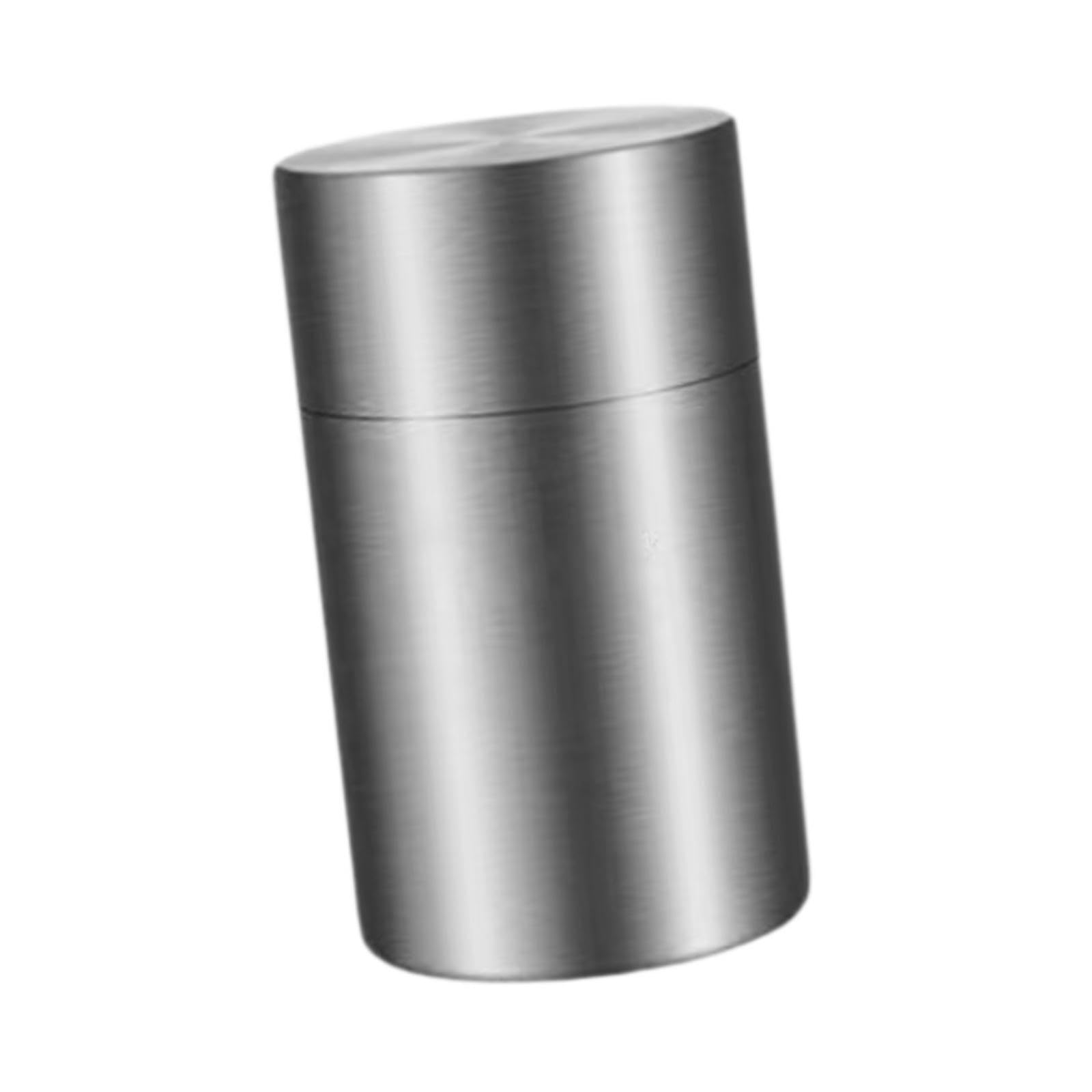 TWISAXC Titanium Airtight Tea Container Loose Tea Coffee Beans Durable Lightweight Storage Solution Storage Container Titanium Airtight Grains Coffee Canister Kitchen Canisters, silvery, L