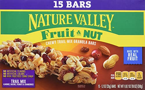 Nature Valley Granola Bars, Fruit & Nut, Chewy Trail Mix Granola ...