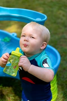 COOL GEAR 2-Pack 12 oz Gripper Sipper Cups For Kids & Toddlers - Dishwasher Safe, Spillproof, Leakproof Waterbottle With Handles For Babies - Rainbows/Unicorns
