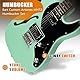 EART Gitarren E-TT72 Semi Hollow Humbucker Pickups Feste Brücke E-Gitarren(Grün)