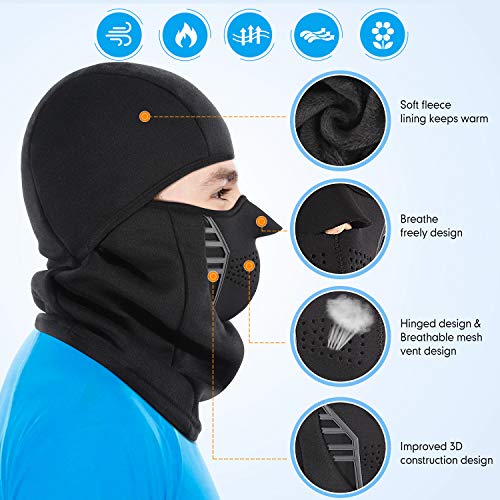 Irelia Winter Windproof Fleece Ski Mask Balaclava Headwear Motorcycle Thermal Face Mask Bandanas Black #TOP2
