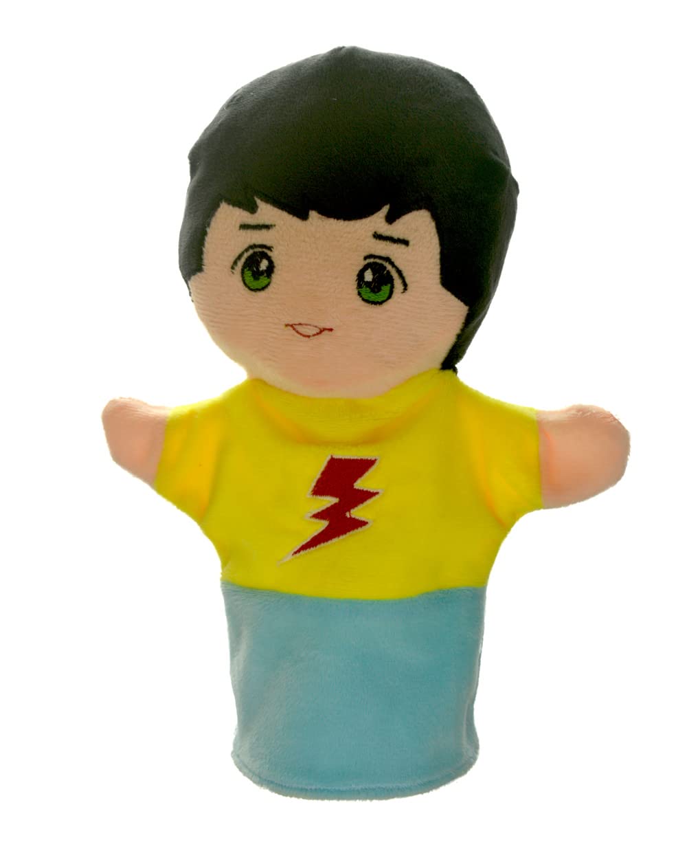 Mother (Peach) Family Hand Puppets for Kids - Educational Storytelling Interactive Plush Hand Puppet Set for Learning (10 inch) New Edition (Yellow Boy)