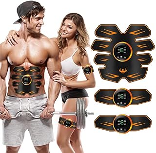 WUGEIN EMS Abdominal Toning/Waist/Leg/Arm/with 8 Modes,EMS Muscle Stimulator,Abdominal Muscle,Abs Trainer,Abdominal Muscle Toner,ABS Fit Weight Muscle Training