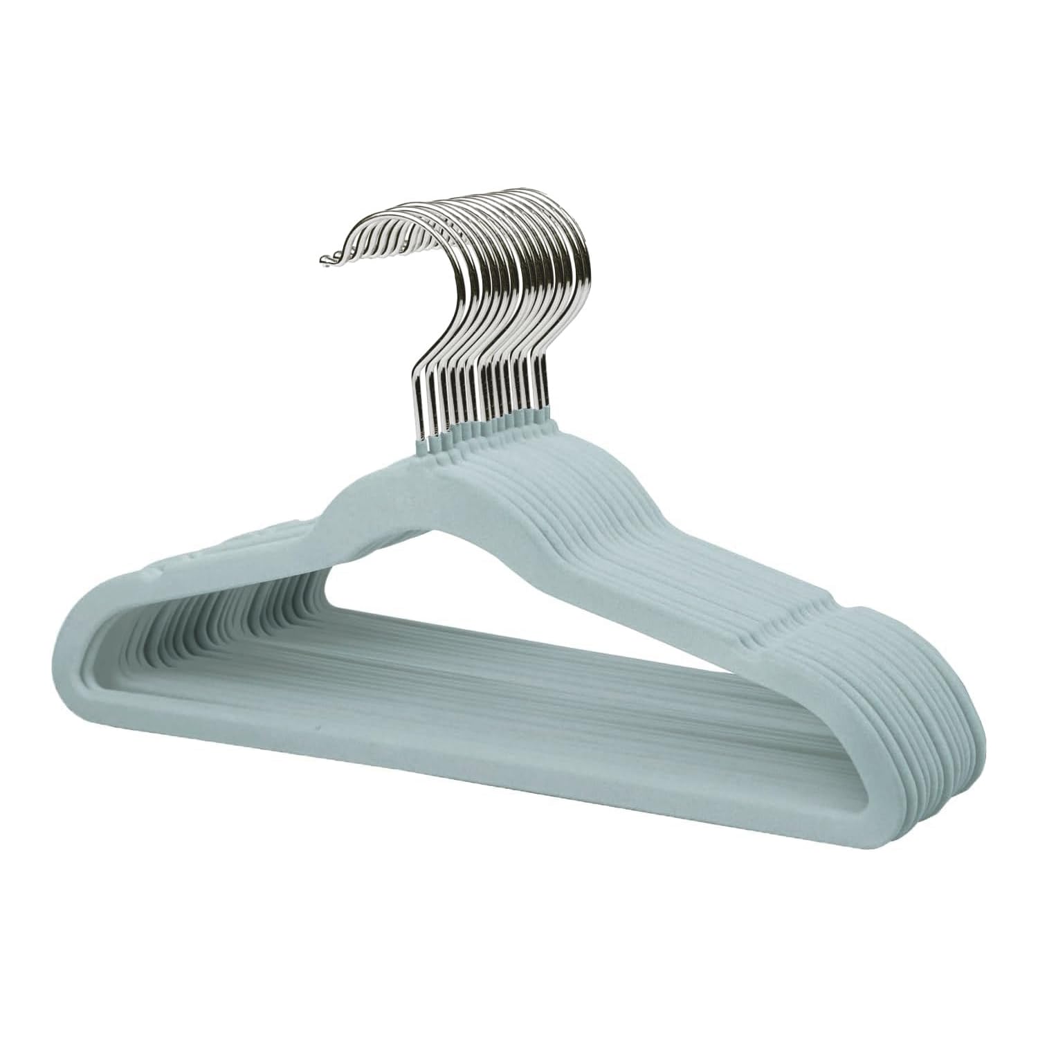 ManGotree Kids Velvet Hangers, Non-Slip Children's Clothes Hangers, Space Saving Schoolchild Hanger with Swivel Hook
