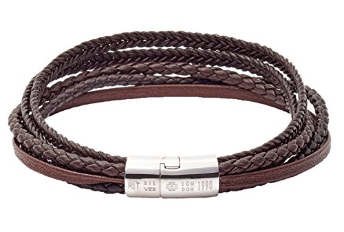 Tateossian Multi Strand Cobra Bracelet - Brown, Large 19.5cm