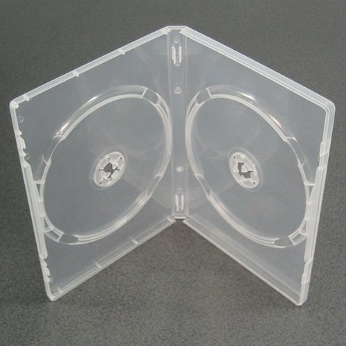 Dragon Trading, custodie doppie per DVD, con dorso da 14 mm e custodia in plastica per inserire opere d'arte e clip interne per libretto, per proteggere i tuoi dischi, confezione da 50