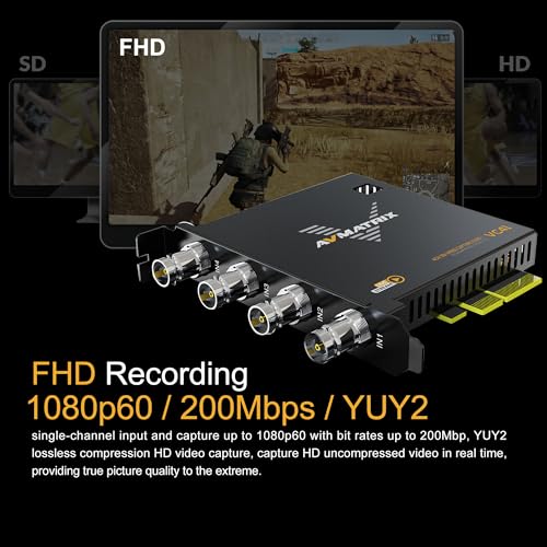 Carte de capture PCIE AVMATRIX SDI pour visioconférence et éducation en ligne