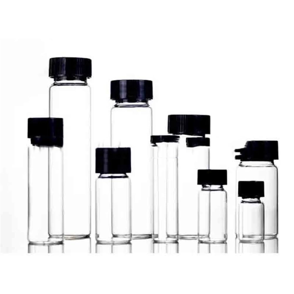Vetreria da laboratorio Flacone for reagenti da laboratorio in vetro trasparente con tappo a vite da 2 ml a 100 ml for esperimenti(2ml 100pcs)
