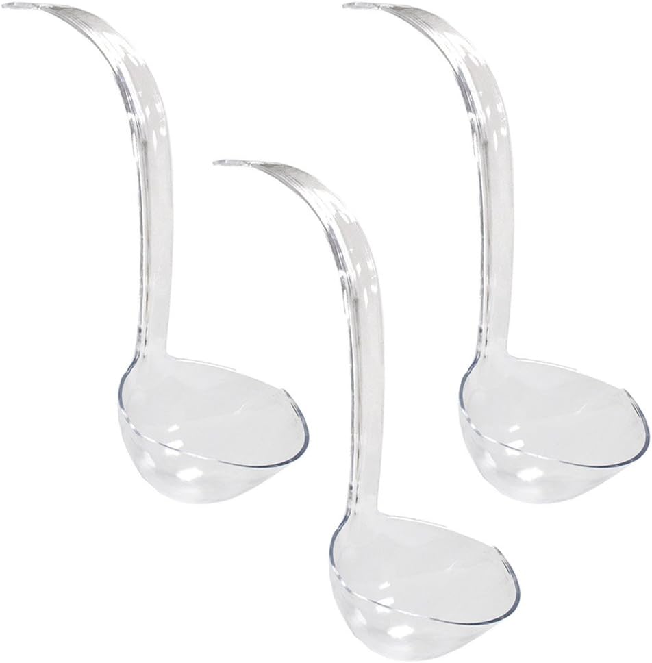 Plastic Punch Bowl Ladles 12 Inch Clear Ladle 6 Oz Capacity (3 Pack