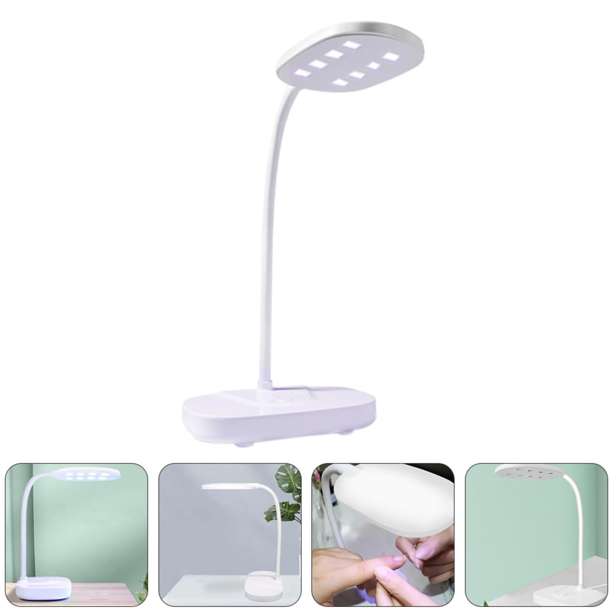 SOLUSTRE Lámpara de Uñas Profesional Recargable 12w Luz LED de Color Claro, Secador de Esmalte Plegable y Portátil para Belleza de Uñas en Casa