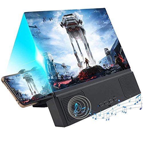JLKDF Phone Screen Magnifier, 12" 3D-HD-Handy Vergrößerungs Bildschirm, Anti-Blaue Strahlung, bewegliche Film-Videos Vergrößerer-Projektor