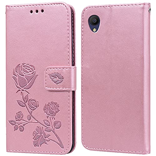 Coque pour Alcatel 1 2021/1 2019 Housse,Fonction de Support,Fente pour Carte,Silicone TPU,Flip Étui Case pour Alcatel 1 2021(5')