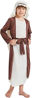 Boy Saint Joseph Costume,Biblical Religious Fancy Dress,Shepherd Costume,Perfect for Easter Halloween - Buy now