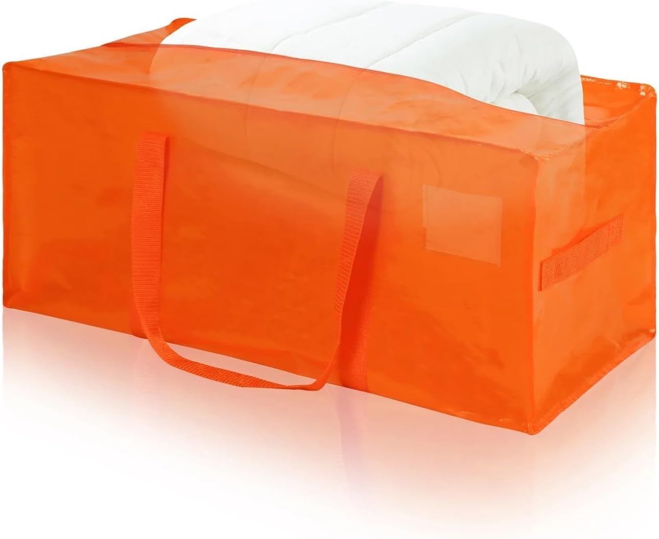 ZGHNASHUN Waterproof Bag Waterproof Storage Bags Heavy Duty Moving Large Foldable Totes Zipper Closure Reinforced Handles Multi-Purpose Organizer(Orange)