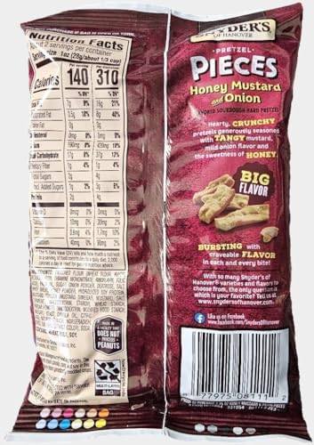 Image of Snyder's of Hanover Pretzel Pieces, Honey Mustard Onion, 2.25 oz Pack of 12 bundled by SUPERDEALS with mystery gift in every order