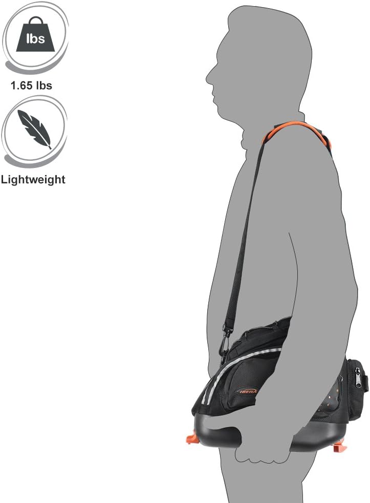 Ibera PakRak Quick-Release Mini Commuter Bike Trunk Bag and Seat-Post Bicycle Carrier Rack Combo : Everything Else