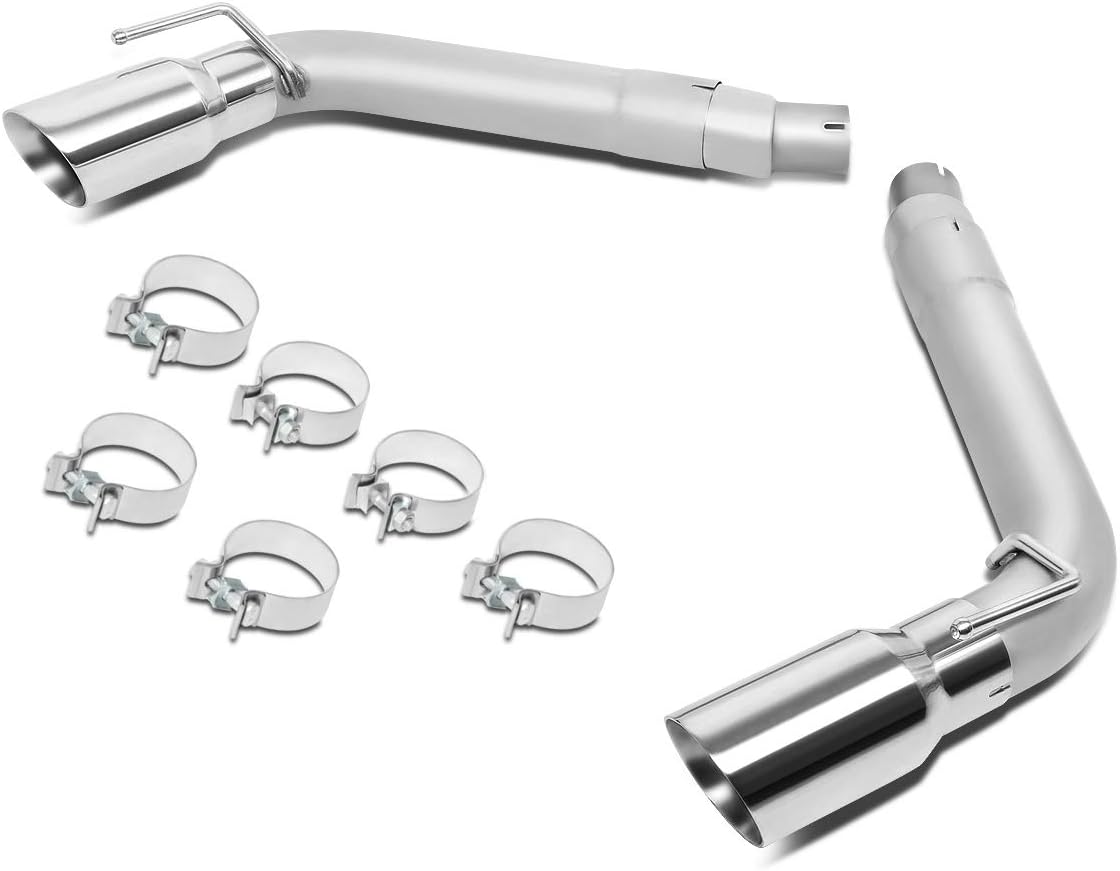 DNA MOTORING CBE-MU-CC10-36L Axle Back Exhaust System [Compatible with 16-18 Chevy Camaro 6.2L ]