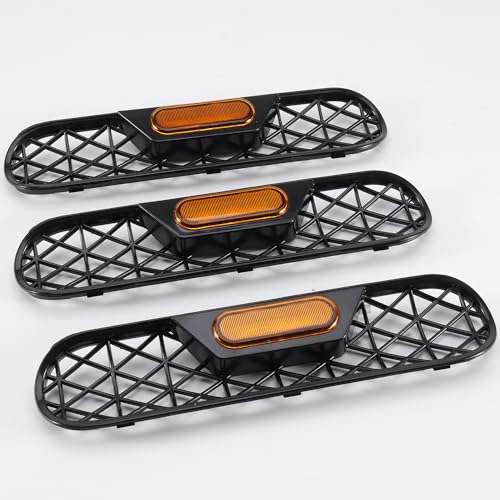 Image of Grill Inserts with Amber Light for 2021-2026 Bronco Big Bend Outer Banks | Waterproof, Easy Installation