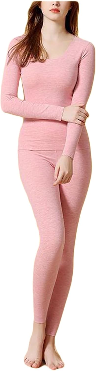 Legou Women's thermal underwear set underwear heating padded and thickened