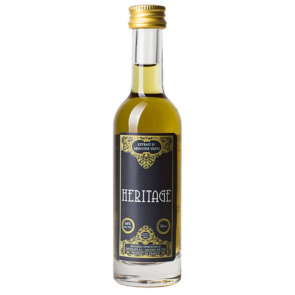 Absinth Starter Set von ALANDIA | Komplett mit original Absinthes (2x 50 ml) | 1x Reservoir Glas | 1x Edelstahl Löffel | 1x Zucker