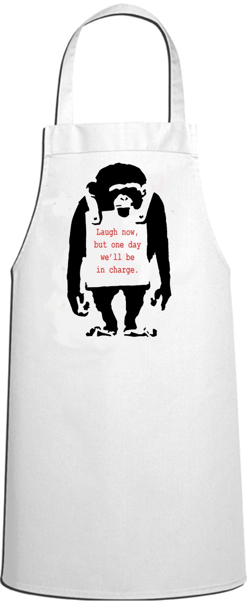 Tribal T-Shirts Banksy Laugh Now Monkey Kitchen Apron