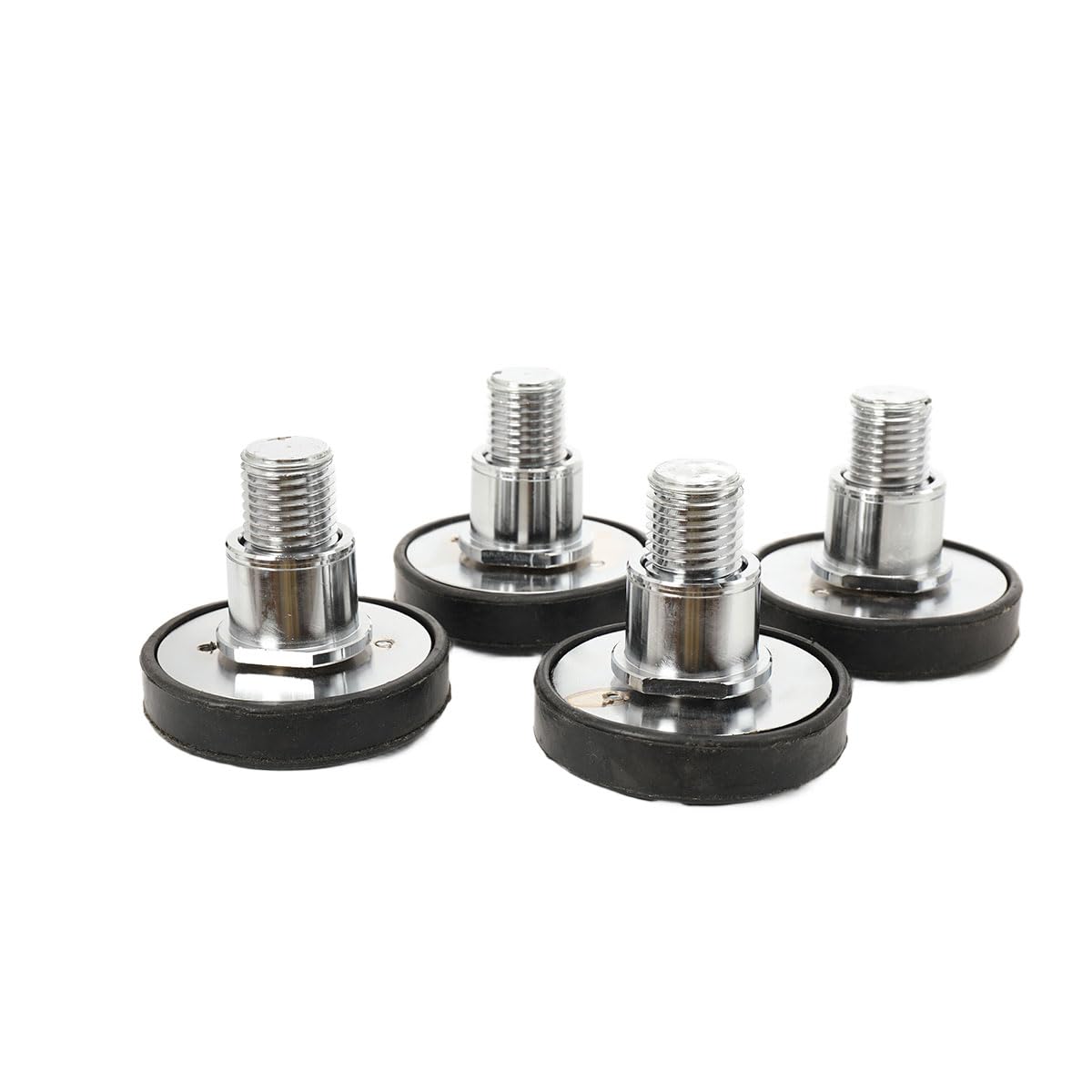 4pcs Pad Blocs pour Pont Elevateur, Diamètre : 50 mm, Coussinets de Cric en Caoutchouc, Bloc de Cric en Caoutchouc avec Filetage pour Lève-Voiture et Plate-Forme de Levage, Hauteur: 120 mm