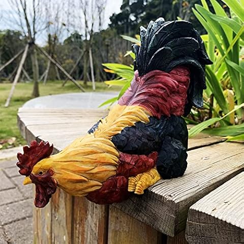 Handsider Garden Rooster Figurine Decoration Cover
