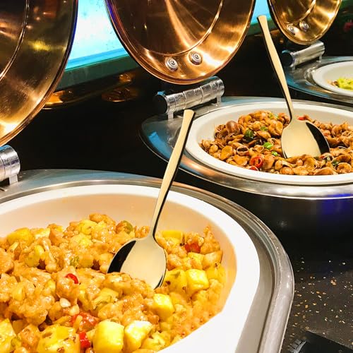 Cuillères de service pour cuisine et restaurant style chic doré - 6