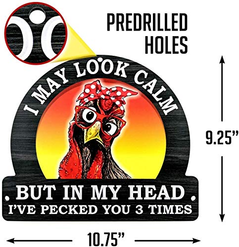 Bigtime Signs Schild für Hühnerstall – The Fluffy Butt Hut Henne Haus & Hahn Shelter PVC-Plakette lustiger Stall… – Bild 7